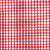 Poplin Checks Red