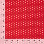Poplin Foil Stars Red