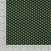 Poplin Foil Stars Green