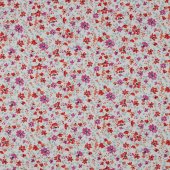 Poplin GOTS Flowers Red